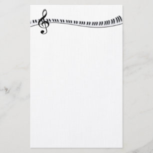 Klaviertastatur und G-Clef Briefpapier