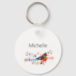 Klaviertastatur und Schlüsselanhänger für Musikanm