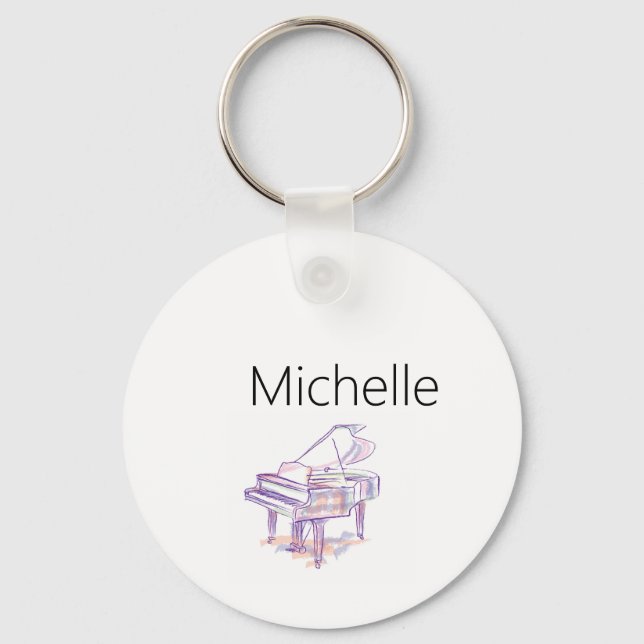 Klaviertastatur und Schlüsselanhänger für Musikanm (Vorderseite)