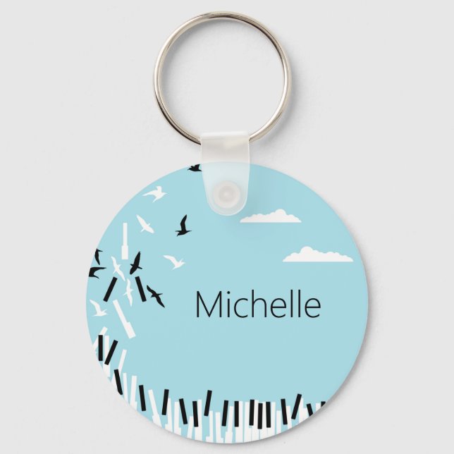 Klaviertastatur und Schlüsselanhänger für Musikanm (Vorderseite)