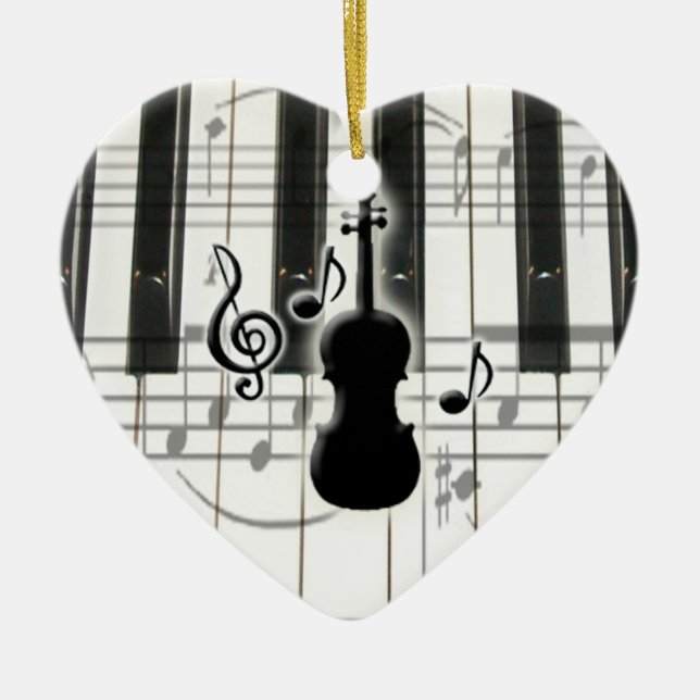 Klaviertastatur Violine Ornament (Vorne)
