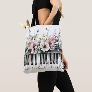 Klaviertasten Blumenstrauß 3 Tragetasche