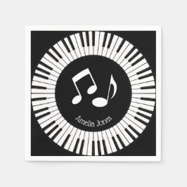 Klaviertasten Design Serviette