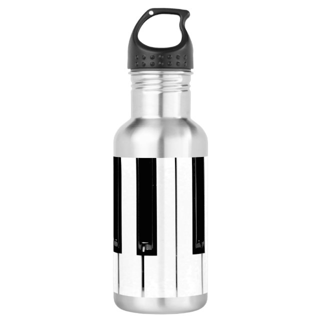 Klaviertasten Edelstahlflasche (Vorderseite)