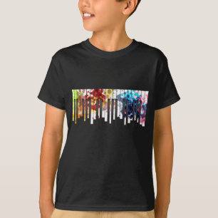 Klaviertasten Musik Lover Pianist T-Shirt