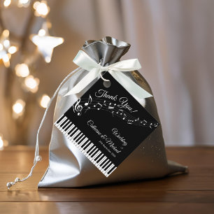 Klaviertasten Musikalische Noten Schwarz & Weiß Ho Geschenkanhänger
