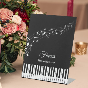 Klaviertasten Musikalische Noten Schwarz & Weiß Ho Sockelschild