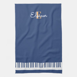 Klaviertasten Musikinstrument Monogramm Geschirrtuch