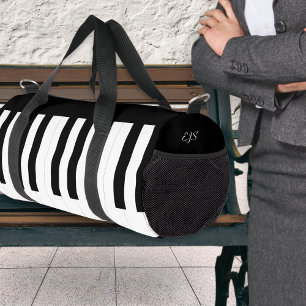 Klaviertasten Schwarz Weiß Musik Musikalische Tast Duffle Bag