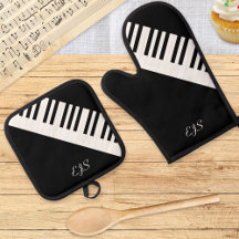 Klaviertasten Schwarz Weiß Musik Tastatur Monogram