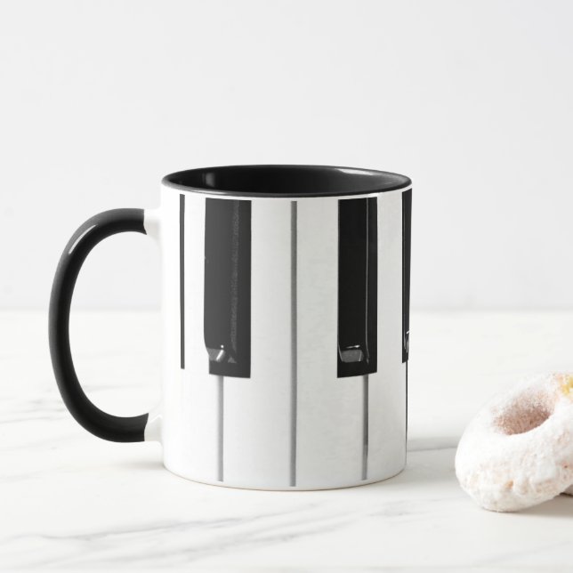 Klaviertasten Tasse (Mit Donut)