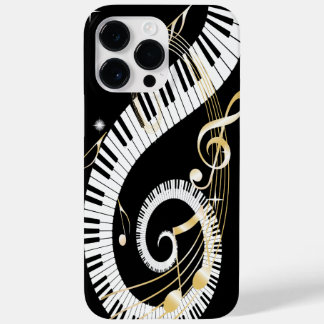 Klaviertasten und goldene Musiknoten Case-Mate iPhone Hülle