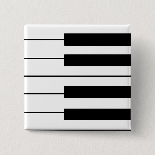 Klaviertasten zum Thema Musik Button (Vorderseite)