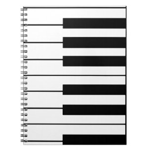 Klaviertasten zum Thema Musik Notizblock