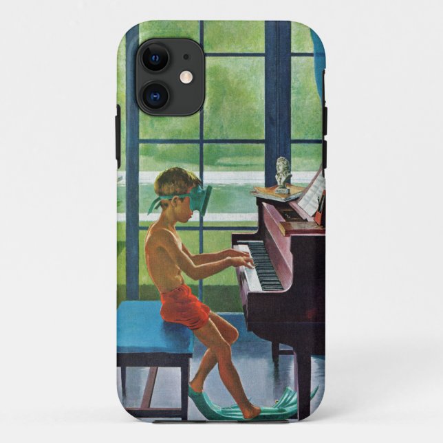 Klavierüben am Poolrand Case-Mate iPhone Hülle (Rückseite)