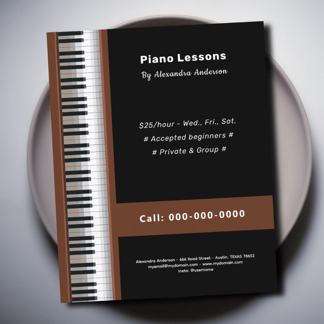 Klavierunterricht Flyer (Piano Lessons Flyer)