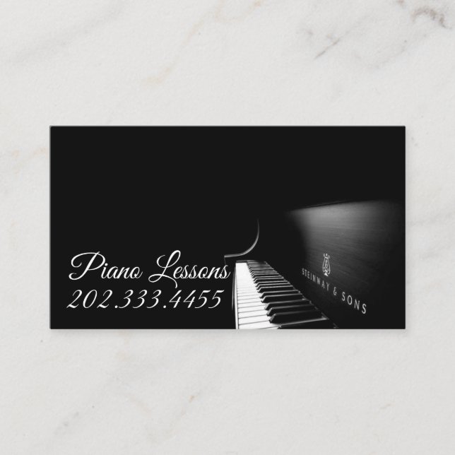 Klavierunterricht, Musik, Instrumente Visitenkarte (Vorderseite)