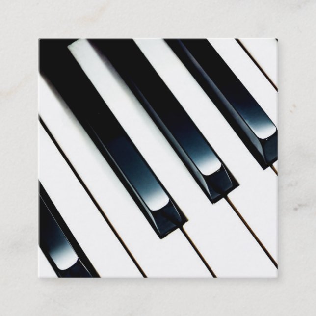 Klavierunterricht Quadratische Visitenkarte (Vorderseite)