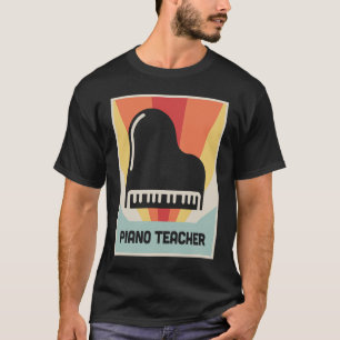 Klavierunterricht Retro Piano Player & Klavierlehr T-Shirt