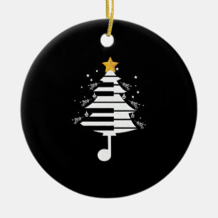 Klavierweihnachtsbaum Klaviermusik - Geschenk für Keramik Ornament