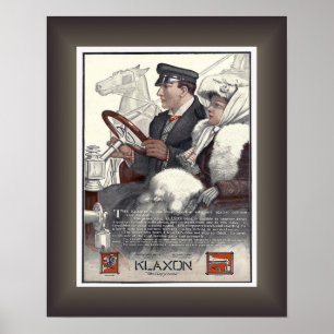Klaxon-Hupe Anzeigen ~ OOGA, OOGA Hupe ~ Vintage ~ Poster