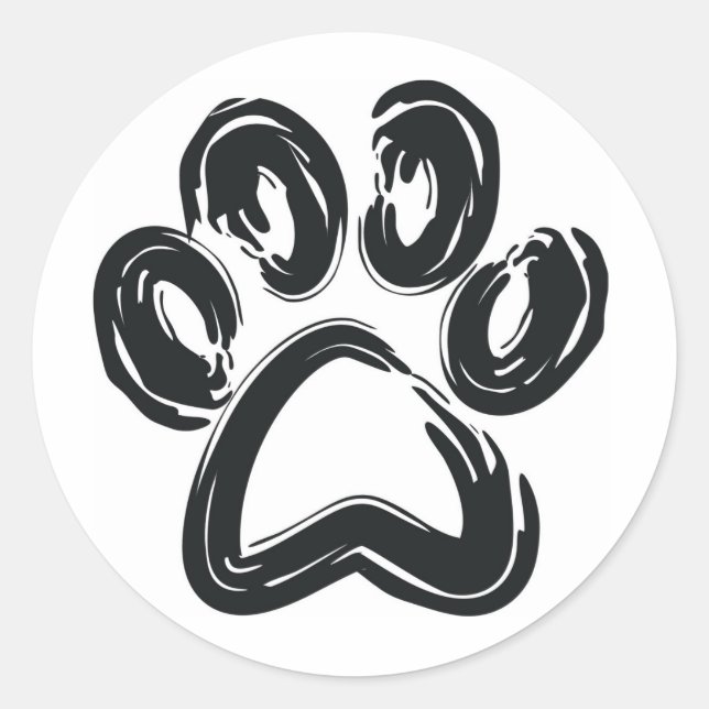 Klebe Bein Runder Aufkleber (Vorderseite)