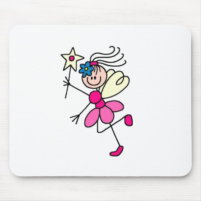 Klebe-Fee auf rosa-Mauspad Mousepad (Vorne)