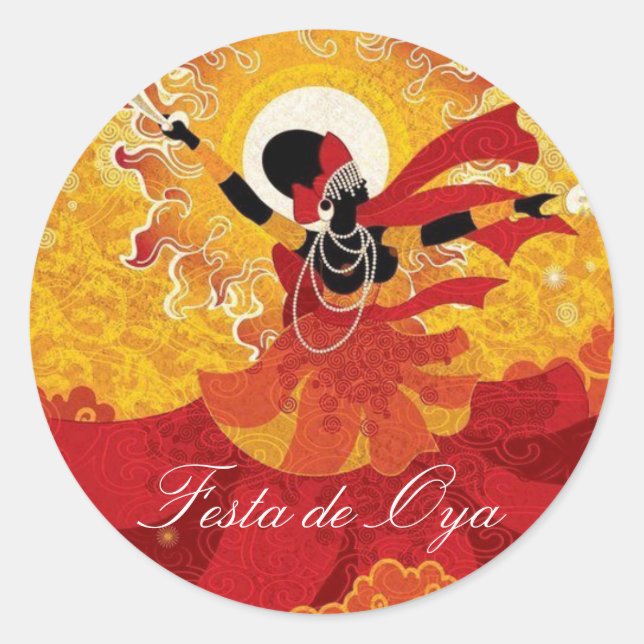 Klebe Fest von Oya Runder Aufkleber (Vorderseite)