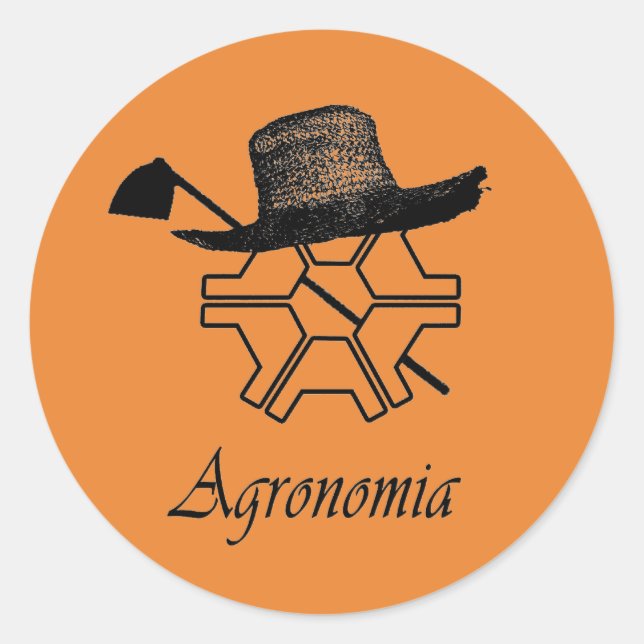 Klebe Landwirtschaftskunde Runder Aufkleber (Vorderseite)