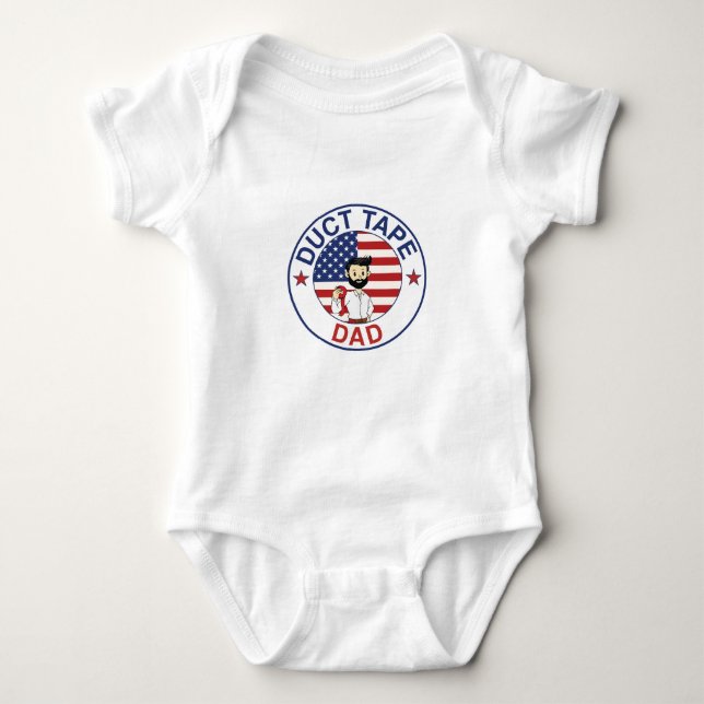 Klebeband Papa - Baby-Bodyanzug Baby Strampler (Vorderseite)