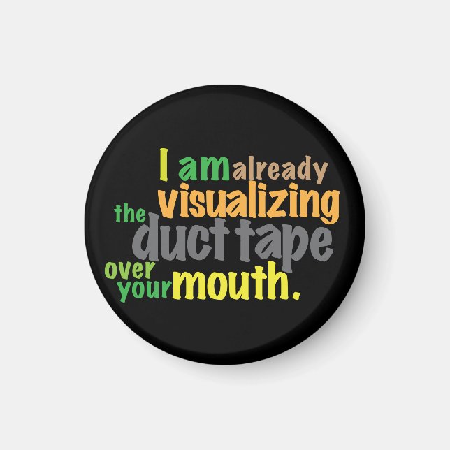 Klebeband über dem Mund Magnet (Vorne)