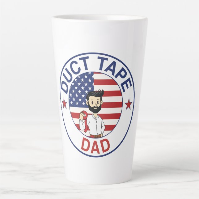 Klebeband-Vater - Latte-Tasse Milchtasse (Vorderseite)