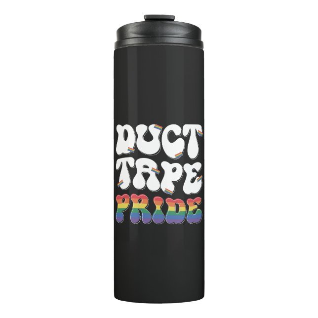 Klebeeband Stolz - Thermotasse Thermosbecher (Vorderseite)
