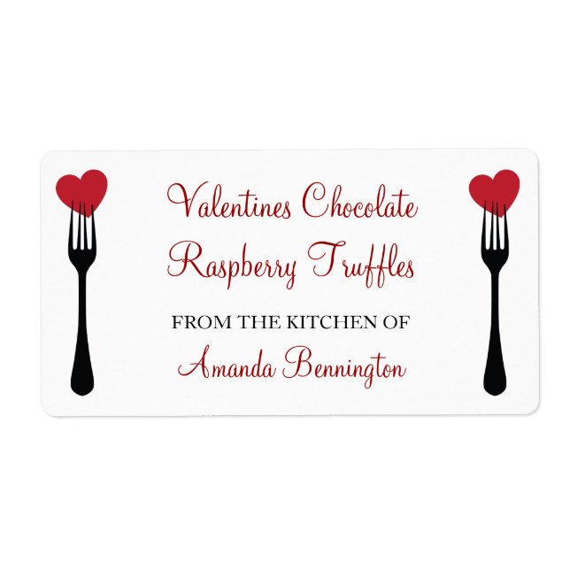 Kleben Sie eine Gabel in meinem Herz-Valentinen Ba (Vorne)