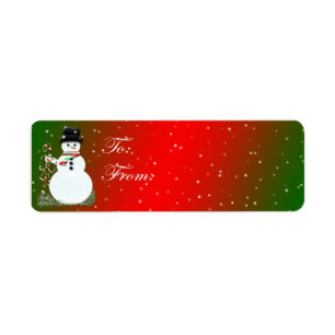 Klebende Schneemann-Geschenk-Umbauten