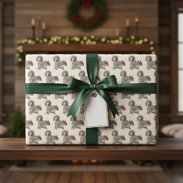 Klebepapier Geschenkpapier Set (Adorable Squirrel Wrapping Paper Sheet)