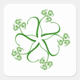 Kleber für das Herz Quadratischer Aufkleber