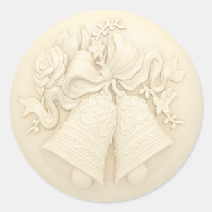 Kleber für Hochzeitsglocken Runder Aufkleber