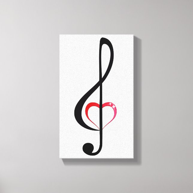 Kleber mit glänzend rosa Herz Leinwanddruck (Vorderseite)