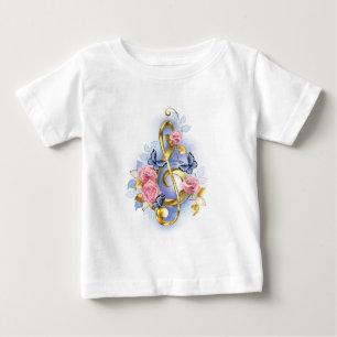 Kleber mit rosa Rosen Baby T-shirt