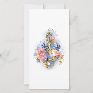 Kleber mit rosa Rosen Feiertagskarte