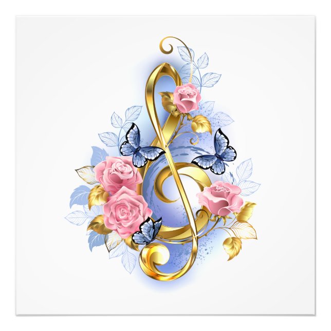 Kleber mit rosa Rosen Fotodruck (Vorne)