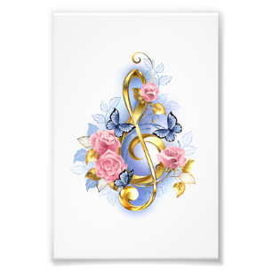Kleber mit rosa Rosen Fotodruck