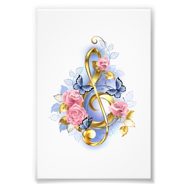 Kleber mit rosa Rosen Fotodruck (Vorne)