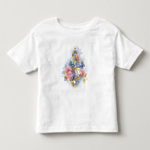 Kleber mit rosa Rosen Kleinkind T-shirt