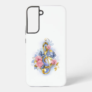 Kleber mit rosa Rosen Samsung Galaxy Hülle