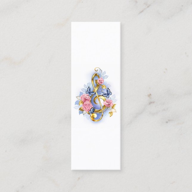 Kleber mit rosa Rosen Treuekarte (Vorderseite)