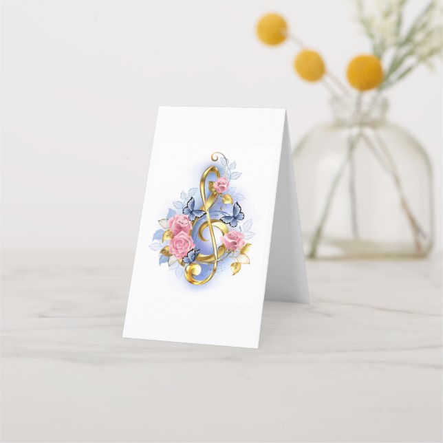 Kleber mit rosa Rosen Treuekarte (Rückseite)
