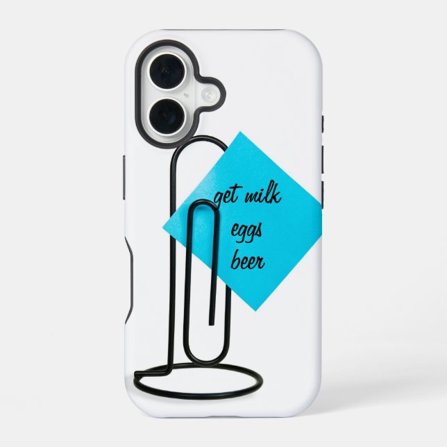 Klebezettel iPhone 16 Hülle (Rückseite)