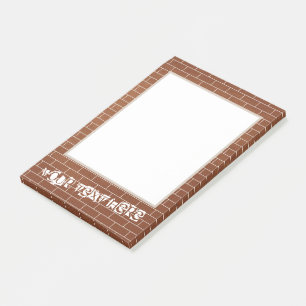 Klebezettel mit Backsteinwand und individuellem Te Post-it Klebezettel